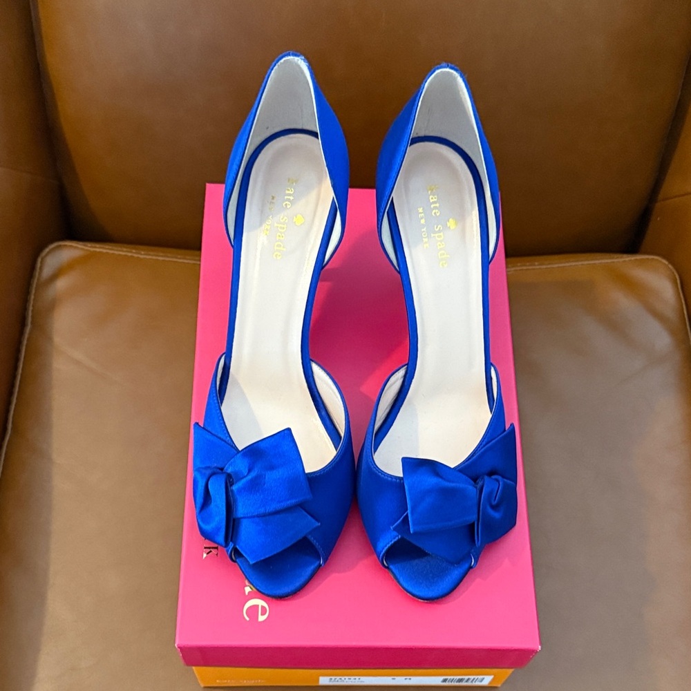 EUC Kate Spade cobalt sala heels